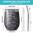 thumbnail image 5 of Modern 12oz Stainless Steel Insulated Wine Tumbler with Lid and Straw – Double Wall Vacuum Mug for Hot & Cold Drinks, 304 Steel Interior, Sweat-Free Design, 5 of 5