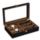 thumbnail image 2 of 9 Rejillas Gafas De Estuche De Almacenamiento Organizador De Reloj Gafas Gafas de terre Soporte De Pantalla Tapa Caja De Joyería Con Fernando Cajas de reloj de madera para gafas de sol, 2 of 7