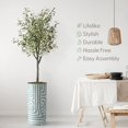 thumbnail image 4 of Artificial Tree in Geometric Pattern Planter, Fake Olive Silk Tree for Indoor and Outdoor Home Decoration - 68" Overall Tall (Plant Pot Plus Tree), 4 of 5