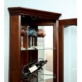 thumbnail image 4 of Furniture of America Hammal 5-Shelf Corner Curio Cabinet, Walnut, 4 of 5