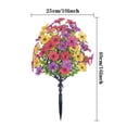 thumbnail image 2 of Jarrón de flores violetas artificiales con estacas para el suelo, plástico resistente a la intemperie, incluye 2 piezas para decoración de jardín, patio e interiores., 2 of 6