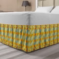thumbnail image 1 of Botanical Bed Skirt, Abstract Exotic Flower Pattern in Colors, Elastic Bedskirt Dust Ruffle Wrap Around for Bedding Decor, 4 Sizes, Pale Orange Multicolor, by Ambesonne, 1 of 2