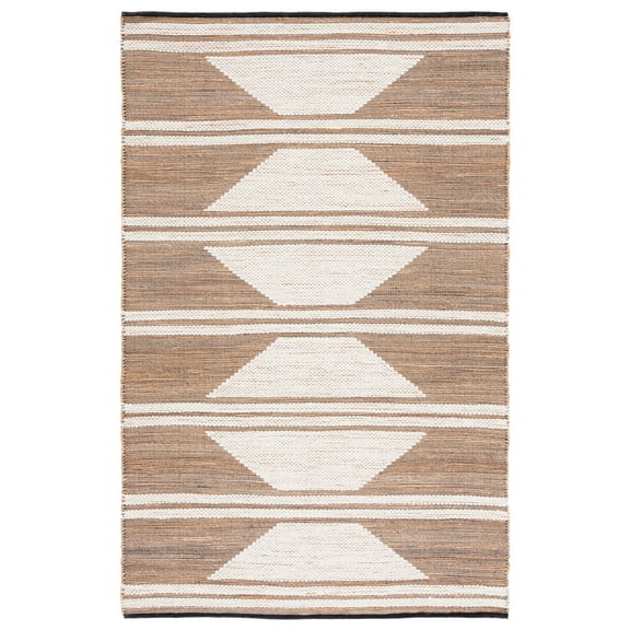 SAFAVIEH Natural Fiber Liz Geometric Area Rug, Natural/Ivory, 8' x 10'