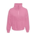 thumbnail image 4 of Kids Clothing Girls Hoodies Size 14-16 Girls' Hoodies Sweatshirts Half Zipper Pullover Crop Tops for Teen Girls Long Sleeve Sweater Pink 11-12 Years, 4 of 4