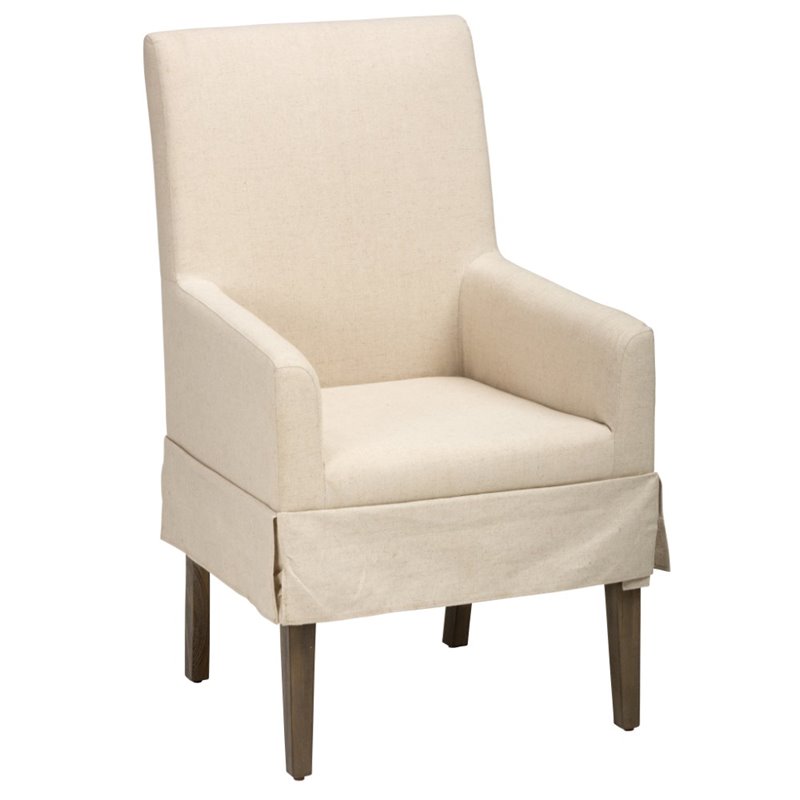 Jofran Hampton Upholstered Dining Arm Chair in Ivory Walmart Canada
