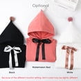thumbnail image 2 of Sudadera con capucha para niña con pompón y manga abullonada con lazo de seda, 2 of 8