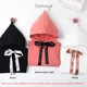 thumbnail image 2 of Sudadera con capucha para niña con pompón y manga abullonada con lazo de seda, 2 of 8