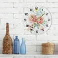 thumbnail image 7 of GZHJMY Flower Pattern Wall Clock, 10" Silent Non Ticking Round Clock, Oil Painting Easy to Read Clock for Living Room Bedroom Bathroom Home Decor Holiday Gifts, 7 of 7