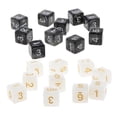 thumbnail image 1 of D6 Dados Numeral Dado de 6 Caras de Acrílico para Juego de 20 Unidades ( para Selección) En blanco y negro Macarena Juegos de rol Dados, 1 of 8
