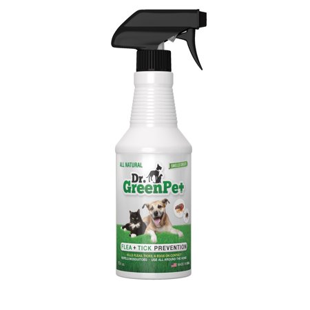 Dr. GreenPet All Natural Flea and Tick Prevention and Control Spray for Dogs and Cats - 16oz - Smells