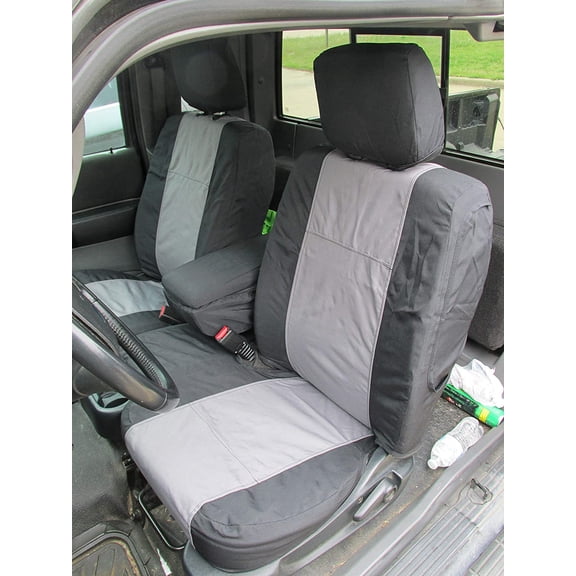 F473 2010-2012 Ford Ranger 2 Door Super Cab Exact Fit Seat Covers. Waterproof Endura in Black and Gray Endura