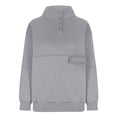 thumbnail image 4 of WEAIXIMIUNG Sweat à Capuche Zippé pour Femmes Léger Pull Uni Col en V Sans Capuche Manches Longues, 4 of 5