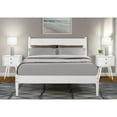 thumbnail image 3 of Camaflexi Mid Century Platform Bed Wood Panel Bed Frame with Headboard, King, Scandinavian Oak, 3 of 10