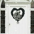 thumbnail image 5 of New Fashion Black Gothic Roses Garland Halloween Skeleton Wreath Heart-shaped Lovers Hugging Together Forever Skull For Halloween Decoration T0R0, 5 of 9