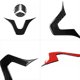 thumbnail image 4 of Coche Interior Volante TRIMS TRIMS KIT DE FIBRA DE CARBONO Autoadhesivo Pegatina decorativa Reemplazo para W204 W205 W211 W203 Color sólido 4 piezas Vogacara VI014523-01, 4 of 7