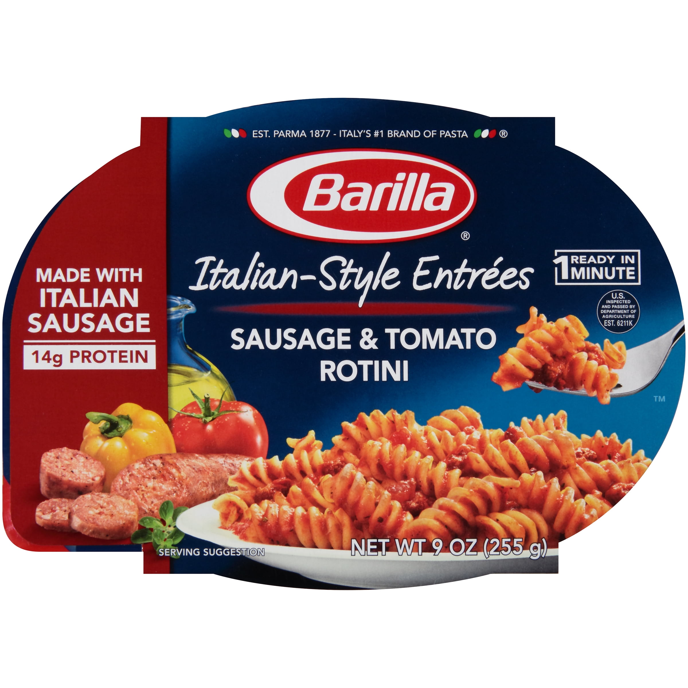Barilla® ItalianStyle Entrées Microwaveable bowls Rotini Pasta with