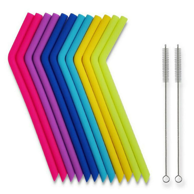 Reusable Silicone Clear Straws 11.81 Inch Tumbler Straws Cleaning