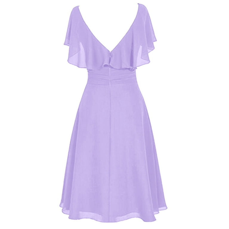 Akiihool Plus Size Formal Dress for Women Womens Hide Belly Work Formal  Midi Dresses with Pockets (Purple,4XL) - Walmart.com