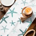 thumbnail image 3 of Table Runners 90 Inches Long Dress Scarves, Teal Starfish Coastal Farmhouse Coffee/Dining/Kitchen Table Decor Table Runner for Living Room, Summer Beach Ocean 13x90 Inch, 3 of 9