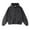 Black, variant on Hoodies For Men Tie Dye Hoodie Distressed Washed Pullover Lined Warm Casual Streetwear Soft Cozy Sweatshirt