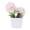 Light pink, variant on Nnndbs Artificial Chrysanthemum Potted Plant, 12cm Pink Faux Mum in White Square Pot for Desk Table Home Office Decor`