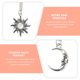 thumbnail image 3 of unbranded 4Ud Collar Delicado De Con Colgante Lunar Moderno Para Regalo Y Uso Diario, 3 of 7