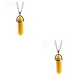 thumbnail image 3 of yingyy Hexagon Column Charm Exquisite Gifts Hanging Pendants Crystal Necklace Bracelet Earring Keychains Decorations Yellow 2Set, 3 of 6