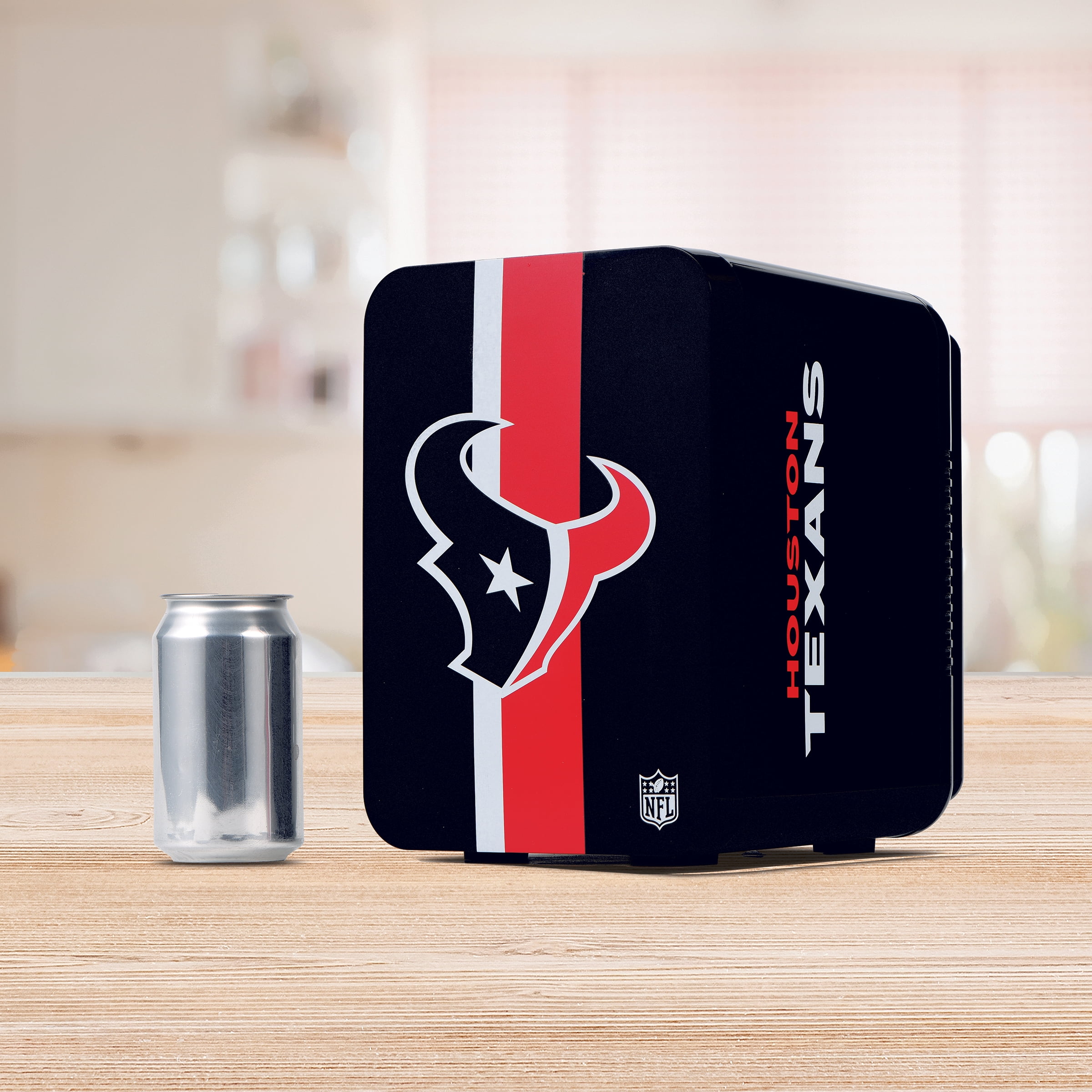 NFL Houston Texans Mini Fridge, Deep Steel Blue, 4L, 6 Cans