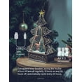 thumbnail image 3 of Christmas Snow Lantern with Music, Battery Operated Lighted Swirling Glitter Water Lantern with Timer for Christmas Home Decoration, Black Santa, 3 of 7
