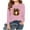 Pink 07, variant on Thanksgiving Day Outfits Long Sleeve Cotton T-Shirts for Girls Pumpkin Plaid Printed Crewneck Fall Tops Tshirts (10-11 Years, Pink 08)