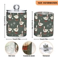 thumbnail image 5 of Yayeee 4 Pack Qtip Holder Bathroom Cotton Swab Canister with Lid Clear Dispenser Set, Winter Goose, 5 of 6