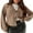 Khaki, variant on Gupgi Women Tie Front Knitted Cardigan Long Sleeve Open Front Loose Sweater Solid Color Knitwear Tops