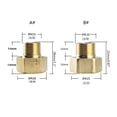 6pcs/set Versatile Brass Adapter Thread Hose Connector Hose Reducer ...