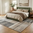 thumbnail image 4 of Rug Branch Eclipse Mid-Century Modern Indoor Area Rug, Brown Grey, Geometric - Living Room, Bedroom, Dining Room, and Office, 4 of 6