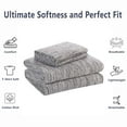 thumbnail image 2 of Mainstays Cotton Rich Extra Soft Jersey Bed Sheet Set, King, Grey Spacedyed, 4 Pieces, 2 of 8