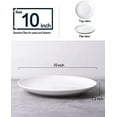 thumbnail image 3 of Delling Dinner Plates Set of 6, 10 inch Ceramic Plates - Microwave, Oven, and Dishwasher Safe, White, 3 of 4