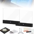 thumbnail image 1 of Smart LED Book Light Treasure Box, Rechargeable Flat Reading Lamp Full Page Light Portable Multi Brightness Color Student Eye Protection Night Dimmable Panel Plate 3 Colors Timer for Readers(2*Black), 1 of 10