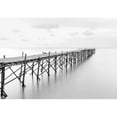thumbnail image 4 of wall26 - Black and White Photography of a Beach Wooden Pier - Removable Wall Mural | Self-Adhesive Large Wallpaper - 66x96 inches, 4 of 5