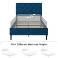 thumbnail image 5 of 4 EVER WINNER Twin Bed Frame, Twin Upholstered Platform Bed with Button Tufted Headboard, Twin Size Bed Frame, Blue, 5 of 7