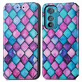 thumbnail image 2 of Compatible With Motorola Moto Edge 30 Case Colorful Wallet Card Slot Pu Leather Kickstand Magnetic Rfid Blocking Cover, 2 of 3