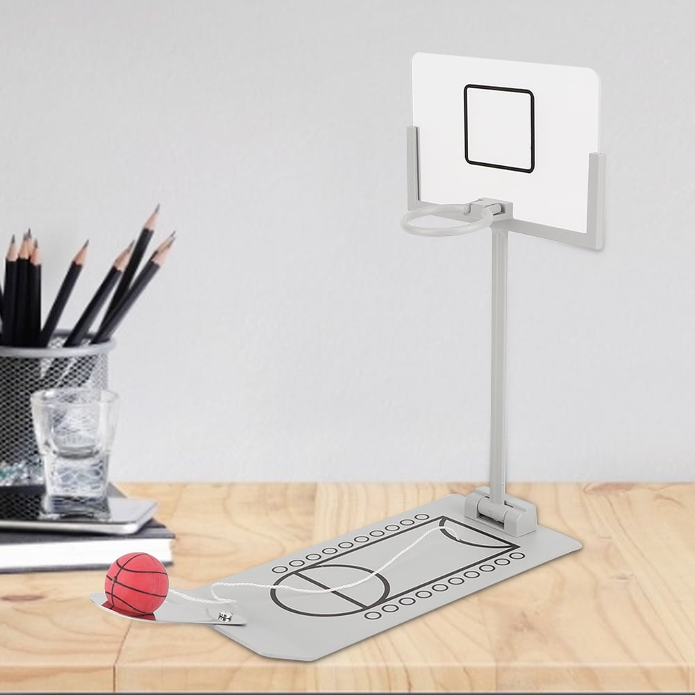 Cafopgrill Mini Basketball Machine Decorating Miniature Office Desk Decorations Basketball Hoop Toy Board Game for Basketball Lovers