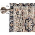 thumbnail image 5 of Kitchen Curtains Valances for Small Windows, Vintage Print Distressed Floral Texture Short Curtain Valance for Living Room, Retro Boho Rod Pocket Blinds Window Printed Drapes 1 Panel 54x18 Inch, 5 of 6