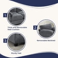 thumbnail image 4 of RIAFUN Loveseat Sofa, Modern 2 Seater Corduroy Sofa Couch for Living Room Bedroom Reading Room Office, Dark Gray, 4 of 6