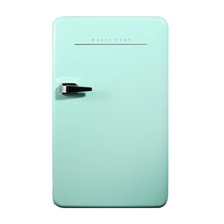 Magic Chef 3.2 cu. ft. Retro Mini Refrigerator in Mint Green  without Freezer in Mint Green