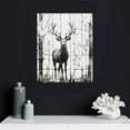 thumbnail image 5 of PIKWEEK Rustic Nature Deer Wall Decor Nordic Forest Animal Deer Pictures Wall Art Abstract Canvas Print Elk Painting Framed Modern Home Artwork Decorations For Bathroom Bedroom Office, 5 of 5