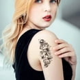 thumbnail image 3 of 12 hojas de tatuajes temporales para mujeres, kit de pegatinas de tatuajes para adultos, mujeres, niñas, tatuajes, 3 of 6