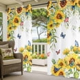 thumbnail image 2 of Sunflower Butterfly Outdoor Curtains for Patio, Summer Yellow Flower Waterproof Outside Curtains Privacy Blackout Curtain for Porch Pergola Cabana, 2 Panel 54W x 95L Inch, 2 of 9