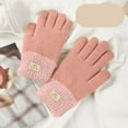 thumbnail image 2 of UTSJKR Winter Gloves for Women Touch Screen Ladies Thermal Fleece Warm knit Wool Snow Trendy Gloves for Cold Weather Pink, 2 of 5