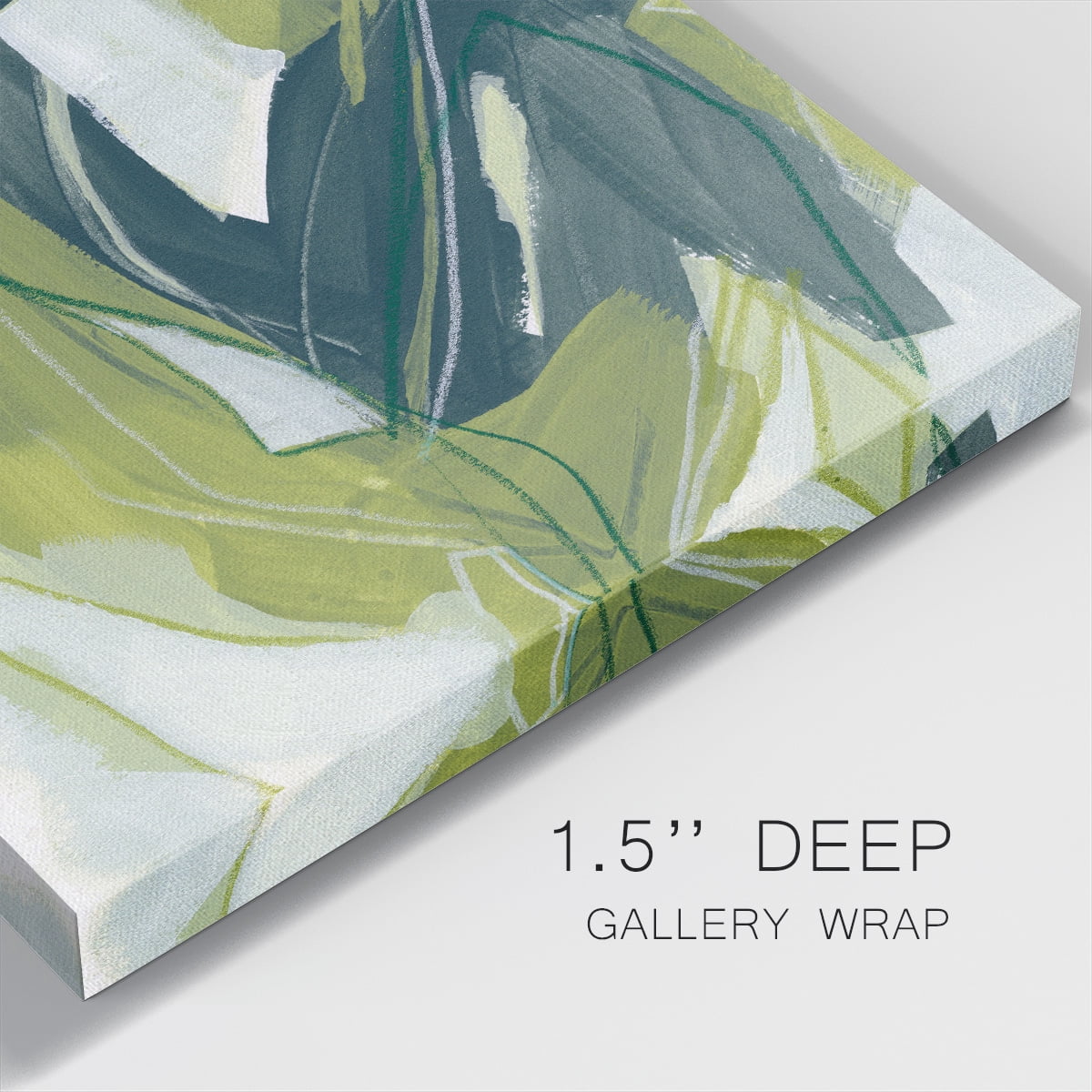 Wexford Home Verdigris Motion III-Premium Gallery Wrapped Canvas, 24" x 24" - Ready to Hang