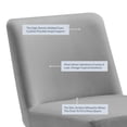 thumbnail image 5 of BELLEZE 30" Seat Height Bar Stools Upholstered Velvet Mid Back Barstool with Gold Metal Leg [Set of 1]- Hutton (Grey), 5 of 7